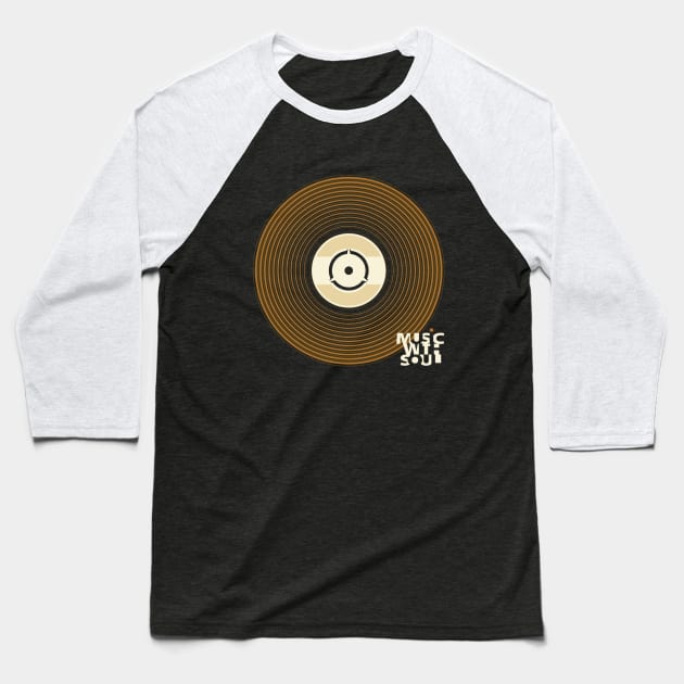 Music With Soul Baseball T-Shirt by chunkydesign
